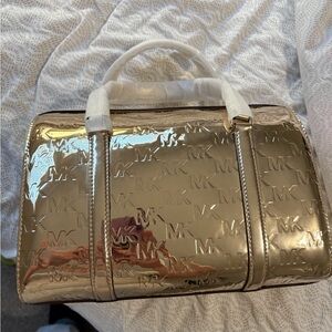 NWT Michael Kors Shiny Gold Satchel